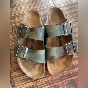 Birkenstock Green Camouflage Arizona Sandals